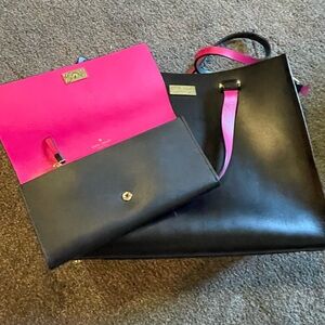 Kate Spade Black and Pink Tote Bag